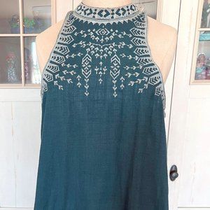 Ecote Anthropologie Embroidered Top Large